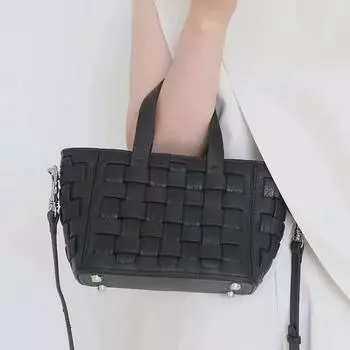Новая оригинальная сумка Niche First Layer Cowhide Hand Woven Hand Bag, модная и универсальная сумка-тоут из натуральной кожи, женская сумка 271511cm бежевый