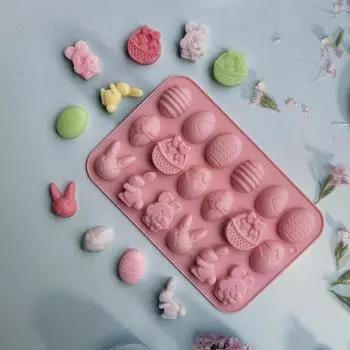 Новая пасхальная силиконовая форма прочная самодельная форма для кролика ручной работы оптом новейшая форма для выпечки мини-форма для пасхального кролика для вечеринки своими руками