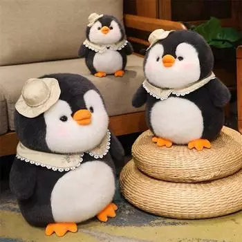 Новая плюшевая игрушка Dun Dun Penguin, детская подушка для сна, мягкая игрушка-зверь, подарок на день рождения, украшение для дома, плюшевые игрушки-пингвины 25cm