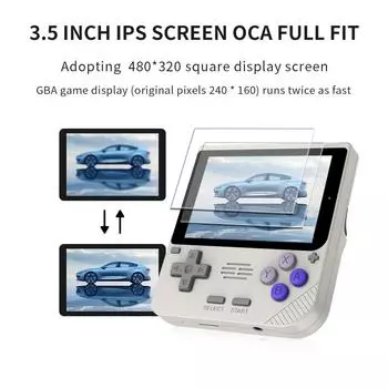 Новая портативная игровая консоль POWKIDDY V10 3,5 дюйма 480*320 IPS OCA полноэкранный ретро Opendinglinux портативные недорогие детские подарки