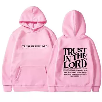 Новая серия товаров с надписью TRUST Printed для мужчин и женщин, модная толстовка с капюшоном S красный