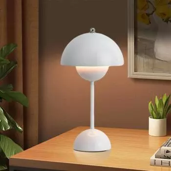 Новая светодиодная настольная лампа Mushroom, портативная USB-зарядка, ночник-бутон, сенсорная настольная лампа с регулируемой яркостью, лампа для спальни, современный декор розовый