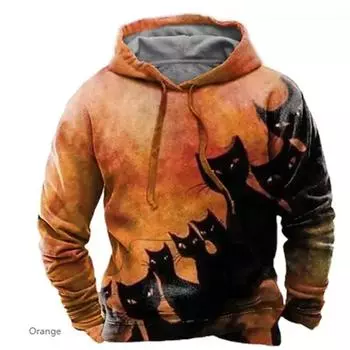 Новая Свободная толстовка с капюшоном Explosive Halloween Skull с 3D-принтом для мужчин и женщин, модный хип-хоп-джемпер с длинными рукавами L