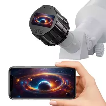 Новая WiFi-камера-телескоп 2025 года с 64 ГБ TF 4 МП Цифровая и 3 часа непрерывного беспроводного электронного окуляра для 2K видео 1920x1080P Электронная чёрный