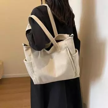 Новая женская диагональная сумка Straddle Bag большой емкости, модная легкая однотонная вельветовая сумка высокого качества