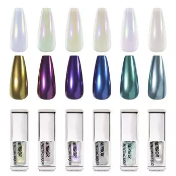 Новая жидкость для нейл-арта Magic Mirror Powder Ice Muscle Non-Flying Powder Liquid Mirror Flour Fairy Powder Nail Art Magic Liquid