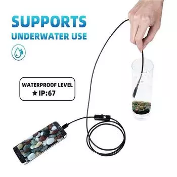 Новейшая 7,0-мм USB-камера типа C для эндоскопа на базе Android-ПК, камера-бороскоп с 6 регулируемыми светодиодами