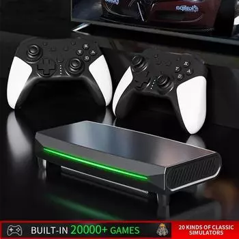 Новейшая игровая консоль с беспроводными контроллерами HD TV Ретро игровая консоль Встроенные 30 эмуляторов 10000+ игр для PS1/N64/DC