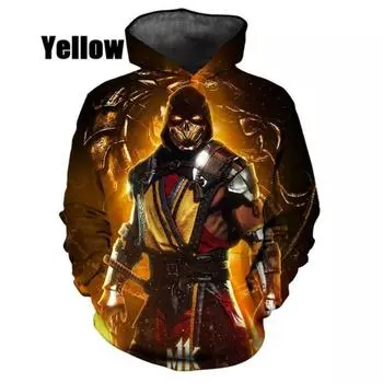 Новейшая мода Mortal Kombat для мужчин/женщин 3D-принт толстовки популярный дизайн спортивная толстовка унисекс уличная одежда больших размеров S