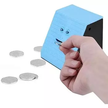 Новинка Face Bank Coin Eating Savings Bank Kids Money Saving Collection Piggy Bank Money Coin Saving Bank for Children Toys Gift розовый