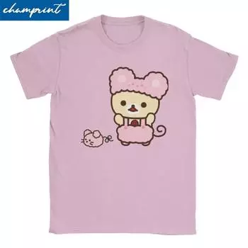 Новинка Rilakkuma Korilakkuma футболки унисекс Wo унисекс с круглым вырезом из 100% хлопка футболка с короткими рукавами одежда больших размеров 4XL