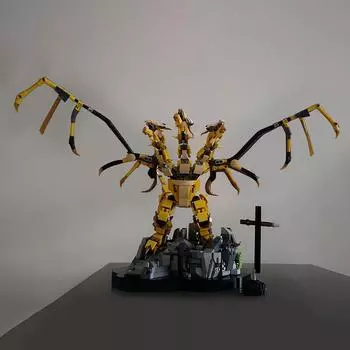 Новинка в Kings Ghidorahed Building Blocks Sets Horrible Monster Action Figure 3 Heads Dragons Bricks Toy для детей и взрослых Подарки