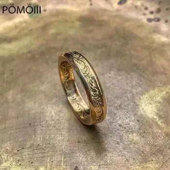 Новое Ретро кольцо ручной работы для пары, обручальное кольцо для мужчин и женщин, модное кольцо с травой Тан, ювелирные аксессуары 11 белый