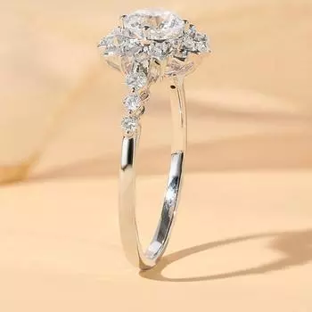 Новое серебряное кольцо для женщин, модные украшения, цветочный дизайн, массивные кольца, женские вечерние, нежные аксессуары для девочек, подарки 7