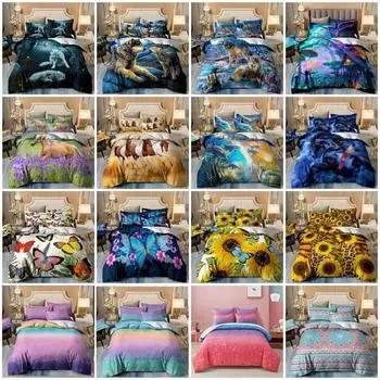 Новое ультрамягкое одеяло Doona, комплект пододеяльников, одноместное двуспальное постельное белье размера «queen-size» и размера «king-size» Single 135x200cm