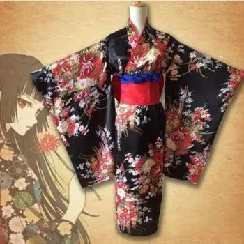 Новое женское кимоно Hell Girl Enma AI COS и великолепное универсальное анимационное косплей