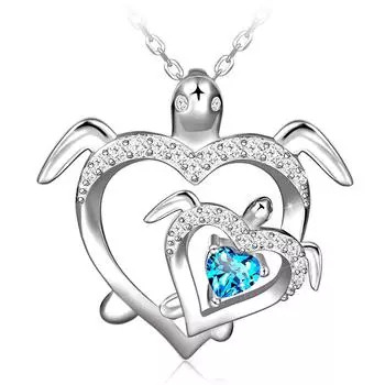 Новое женское ожерелье с черепахой Love Mother Child Animal Creative Turtle Beach Cuestioner Gift