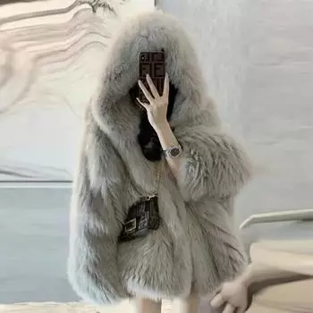 Новое женское зимнее теплое пальто из искусственного меха, плотное женское пальто с отложным воротником, женское теплое женское пальто Casaco Feminino L