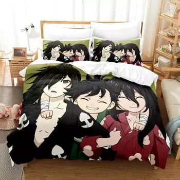 Новые 3D комплекты постельного белья с аниме Dororo, пододеяльник с наволочкой, двуспальная кровать, двуспальная кровать, постельное белье для домашнего текстиля 70x133cm 2pcs