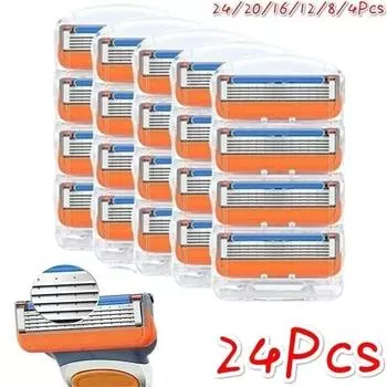 Новые 5-слойные лезвия для бритья для мужчин 4/8/12/16/20/24 шт. 4Pcs