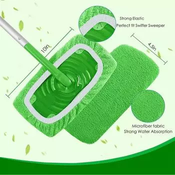 Новые 6 шт. многоразовые влажные салфетки, совместимые со шваброй Swiffer Sweeper (Швабра в комплект не входит)