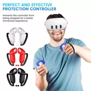 Новые аксессуары VR защитный чехол для 3 VR сенсорный контроллер силиконовый чехол кожа ручка ручка с синий