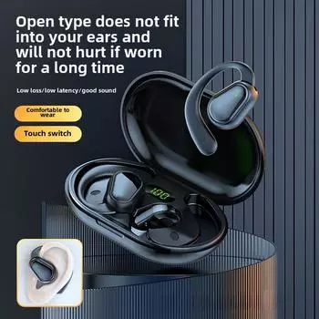 Новые беспроводные Bluetooth-наушники OWS Open Earless, сверхдолговечные спортивные наушники безболезненного ношения чёрный
