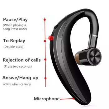 Новые беспроводные наушники Bluetooth 5.0, долгое время работы в режиме ожидания, бизнес-гарнитура с микрофоном, водонепроницаемая спортивная Bluetooth-гарнитура