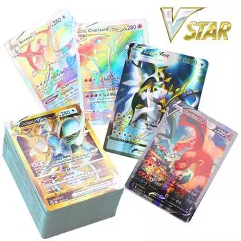 Новые карты покемонов Shining VSTAR GX EX VMAX MEGA TAG TEAM Energy Trainer Чаризард Пикачу Редкая коллекционная карточная игра Детские игрушки Подарок