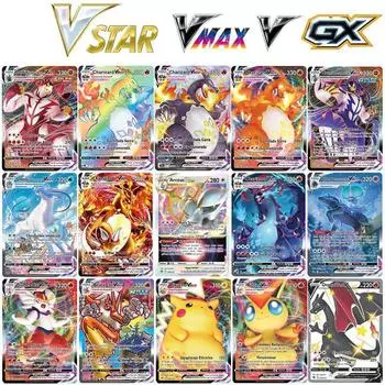 Новые карты покемонов Shining VSTAR GX EX VMAX MEGA TAG TEAM Energy Trainer Чаризард Пикачу Редкая коллекция Battle Коллекционная карточная игра Детские игрушки Подарок