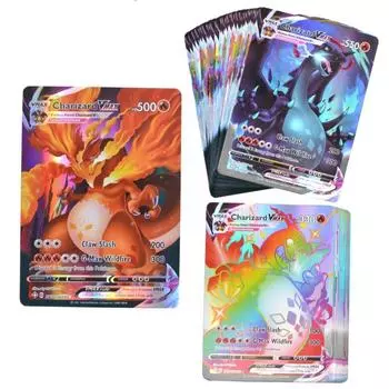 Новые карты покемонов Shining VSTAR GX EX VMAX MEGA TAG TEAM Energy Trainer Чаризард Пикачу Редкая коллекция Battle Коллекционная карточная игра Детские игрушки Подарок
