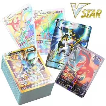 Новые карты покемонов Shining VSTAR GX EX VMAX MEGA TAG TEAM Energy Trainer Чаризард Пикачу Редкая коллекция Battle Коллекционная карточная игра Детские игрушки Подарок