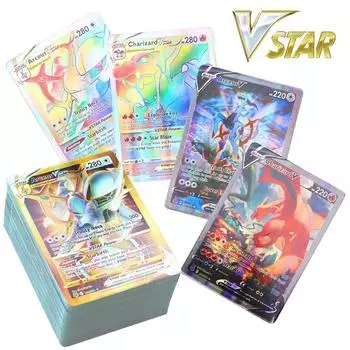Новые карты покемонов Shining VSTAR GX EX VMAX MEGA TAG TEAM Energy Trainer Чаризард Пикачу Редкая коллекция Battle Коллекционная карточная игра Детские игрушки Подарок