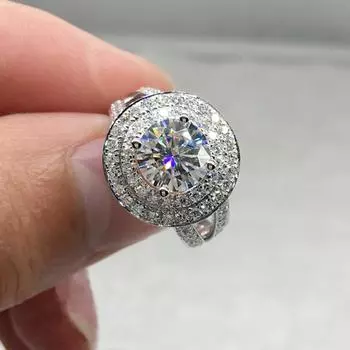Новые классические кольца круглой формы с кубическим цирконием для женщин, роскошное серебряное обручальное кольцо обещания вечности, ювелирные изделия 8
