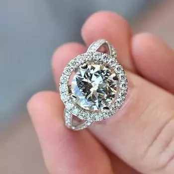 Новые классические кольца с 4 когтями из циркония для женщин, темпераментные, элегантные обручальные кольца, ювелирные изделия вечности, высокое качество 6