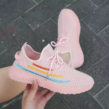 Новые кокосовые кроссовки Fly Woven Mesh Sneaker Женские модные дышащие кроссовки 36