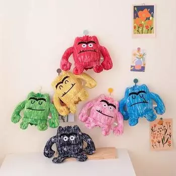 Новые красочные плюшевые игрушки Monster Emotion для малышей, мягкие игрушки, милые мягкие куклы, подарок на день рождения для ребенка на Рождество 15cm чёрный
