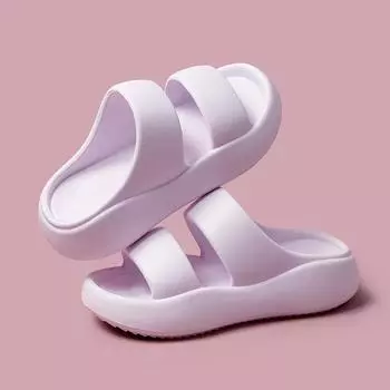 Новые летние верхние туфли однотонные простые уличные тапочки из ЭВА для женщин супер мягкие фиолетовые тапочки для женщин 36-37 зелёный