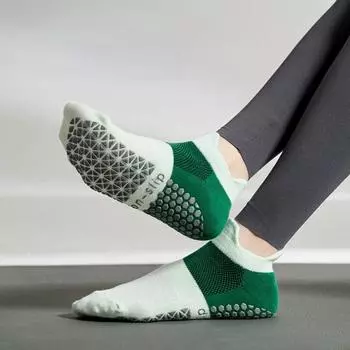 Новые модные короткие носки для йоги с цветными блоками, носки для пилатеса, домашние нескользящие носки-тапочки, носки для танцев, фитнеса, тренировок, спортивные носки One size