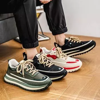 Новые модные мужские туфли Four Seasons Low Top, удобные дышащие повседневные кроссовки 39 красный/бежевый