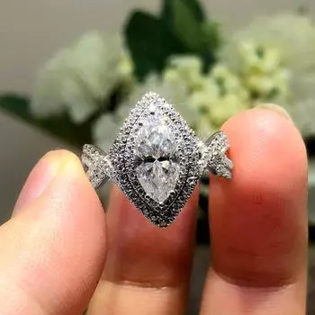 Новые модные обручальные кольца для женщин с блестящим кубическим цирконием, романтическое кольцо для предложения, подарки для любви, модные ювелирные изделия 10