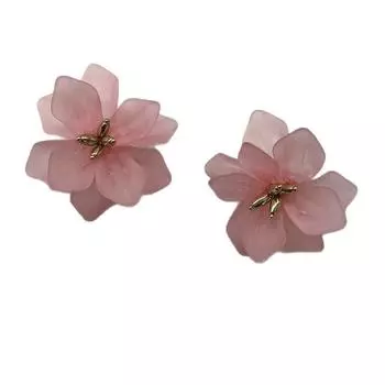 Новые модные преувеличенные серьги Petal High End Charm Sweet and Elegant