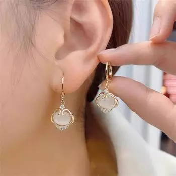 Новые модные простые опаловые серьги Ruyi для женщин, девушек, подарочные украшения оптом