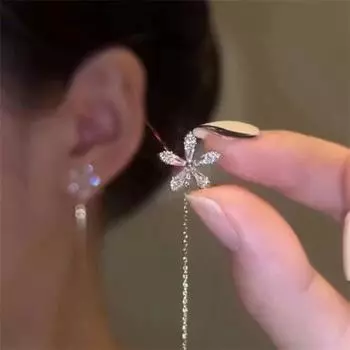 Новые модные серьги для женщин в корейском стиле, длинные серьги в стиле темперамент