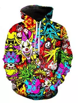Новые модные спортивные костюмы с принтом Insane Clown Posse 3D All Over, толстовки с капюшоном и штаны для бега, костюм для женщин и мужчин 5420 S