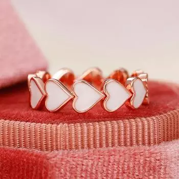 Новые модные женские кольца в форме сердца, милые аксессуары для пальцев для девочек, повседневная одежда, эффектные кольца для вечеринок, изысканный подарок на день рождения 10