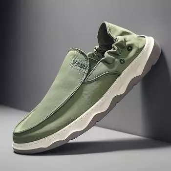 Новые мужские туфли Step On Shoes Cover The Feet Lazy Shoes Мужские парусиновые туфли Breathable Board Shoes 39 серый
