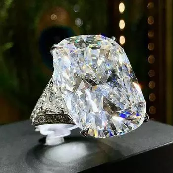 Новые обручальные кольца AAA с большим фианитом для женщин, высококачественные серебряные роскошные вечерние кольца, эффектные ювелирные изделия 6