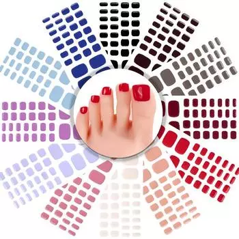 Новые однотонные наклейки для ногтей с зеленым луком без запекания, гелевые наклейки для ногтей на ногах, гелевые наклейки для ногтей без света BSF-0001