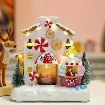 Новые рождественские украшения Candy House Luminous Music House Настольный креативный орнамент Рождественские подарки Подарки
